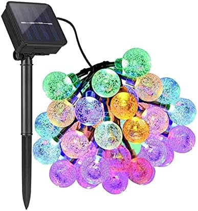 Luzes de cordas solares solares jydqm Luz de cristal LED com modos Luz de pátio solar à prova d'água para decoração de festa no