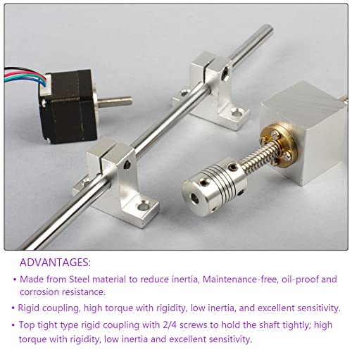 DMIOTECH 1/8-1/8 polegada Bore L20XD12 Eixo de acoplamento rígido Conector de junta de acoplamento W parafusos W parafusos de alumínio do eixo de liga de alumínio Conector