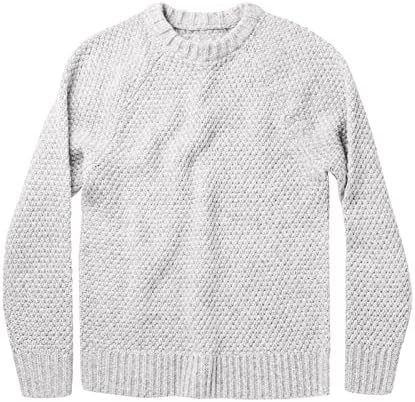 Suéter homens homens de cor sólida de cor sólida redonda do pescoço suéter de manga longa suéteres de roupas de manga comprida