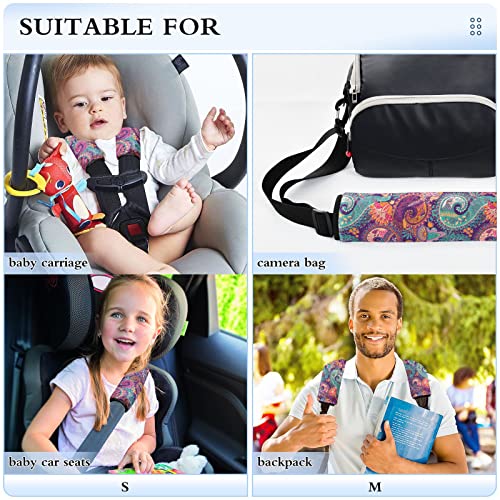 Tampas de alça de assento de carro mandala para crianças bebês 2 pcs tiras de assento de carro almofadas de almofada de ombro