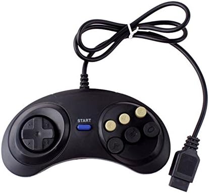 Moda Stramline Design Six Button Game Controller para Sega Genesis Black