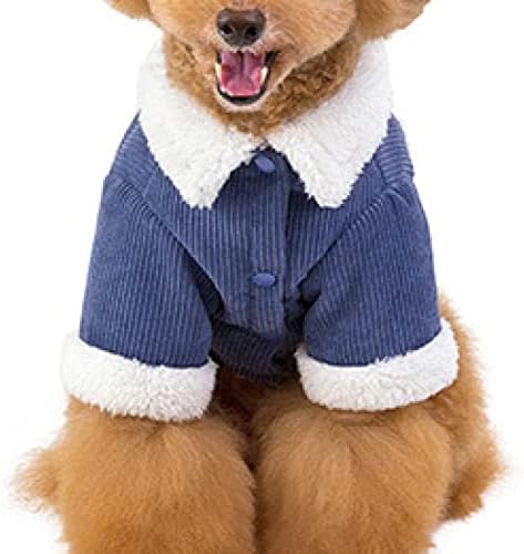 Cachorro moda de lapela de cães gatos de inverno e camiseta grossa moda de camiseta gorduro macio duas pernas casacos
