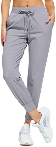 Libin Women's Joggers Calças leves que correm calça de moletom com bolsos calças casuais cônicas atléticas para treino,