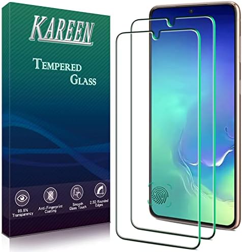 Protetor de tela Kareen para Samsung Galaxy S21 5G de vidro temperado de 6,2 polegadas, ID da impressão digital compatível