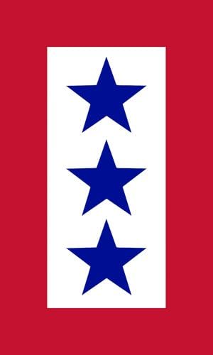 3 Blue Stars Service Flag Sticker
