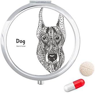 Paint Dog Fierce Friend Company Caso Case Pocket Medicine Box Recipiente Distribuidor