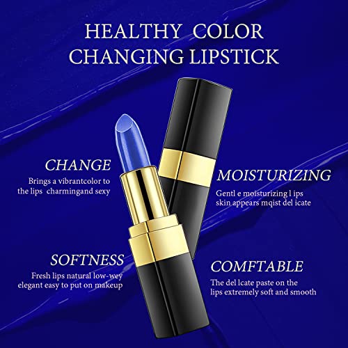 2 PCs Blue Magicos Lipstick, Magic Temperature Color Alwar