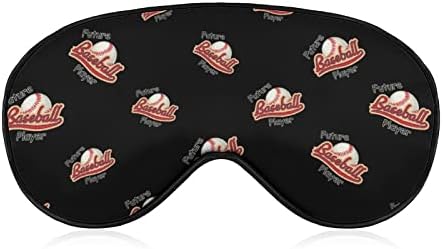Futuro jogador de beisebol Sleeping Blacefold Máscara capa de sombra de olho fofo com alça ajustável para homens homens à noite
