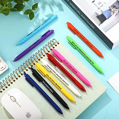 30 PCS Funny Cat People Pens fofo caneta Kawaii colorida com frase tinta preta 0,5 mm amantes de gato