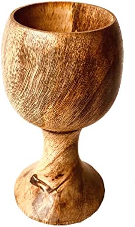 Aladean Vintage Chalice Winen Wine Communion Comunhão Bebendo Copo 5 oz de Acessórios de Copa de Madeira de Madeira de 5 ozes 6 polegadas