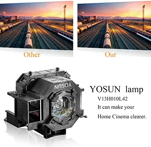 YOSUN V13H010L42 Bulbo do projetor para Epson Elplp42 Powerlite Cinema Casa 83 83+ 83c 83V 410W Ex90 EMP-83H H330A Substituição Lâmpada de lâmpada