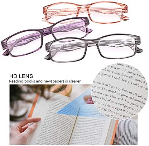 3 Pacote de óculos de leitura de bloqueio de luz azul para homens e mulheres Proteção UV Anti -Glare Leitores de computadores