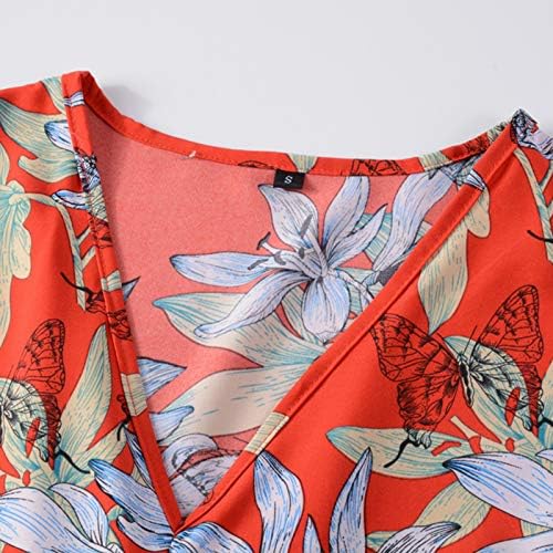 Vestidos casuais femininos 2023 Summer Floral Floral pescoço de pescoço curto cintura
