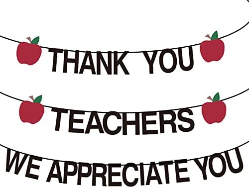 Obrigado Professores Agradecemos a você banner Decorações de festa da sala de aula, Banner da semana de apreciação do professor