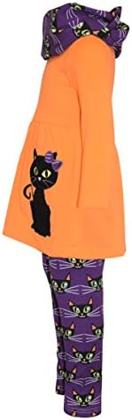 Roupa de Halloween de gato preto exclusivo com lenço infinito