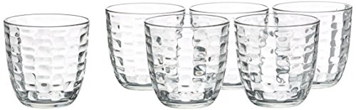 Bormioli Rocco Mat 10 oz. Rocks Acqua Water Glass, Clear, conjunto de 6