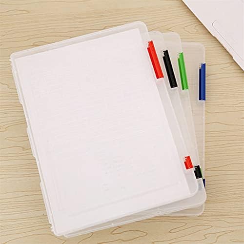 Caixa de arquivo taufe plástico caixa portátil documento pasta transparente caixa de organizador de papel