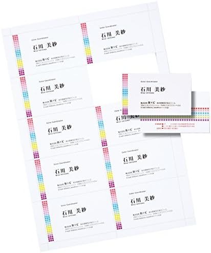 Sanwa Supply JP-MCM06-1 Multi-Tipo de cartão de visita padrão branco