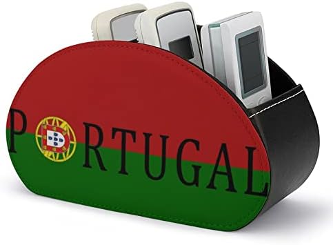 Portugal futebol de futebol Remote Control/Caddy/Box/Bandey com 5 Compartamentos PU Organizador de couro com padrão