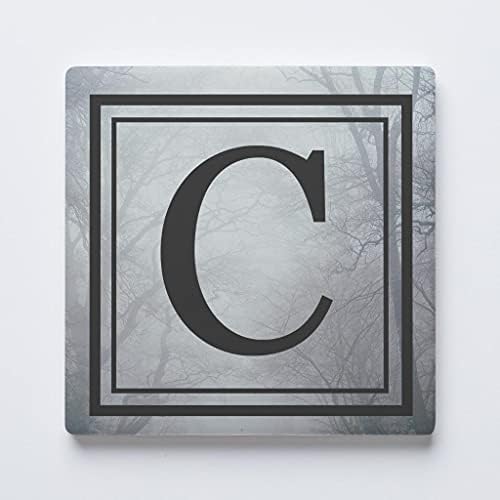 C-Carta do alfabeto de árvore gótica, decoração da casa de Joyride, montanha-russa de cerâmica única, montanha-russa