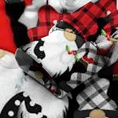 Vestido feio de moletom de Natal para mulheres renas de floco de neve com moleto de manga longa Pullover Casual Crew Neck