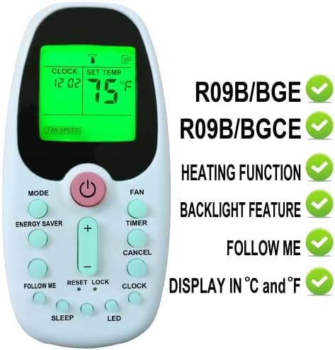 Substituição de raios Ying para Keystone Midurama Indurama Air Conditioner Control Remote R09B/BGCE R09/BGCE RG09E/BGCEU1 R09D/BGCE
