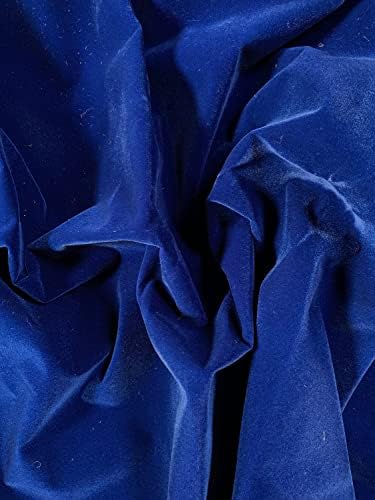 Camryn Royal Blue Polyster não -estrech tecido de veludo by the tard para estofamento, capa de livro, cabeceira, forro,