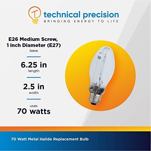 Substituição para luzes polares HPS70W/MED/ED17 Lâmpada por precisão técnica - lâmpada HPS de 70 watts com base de parafuso médio