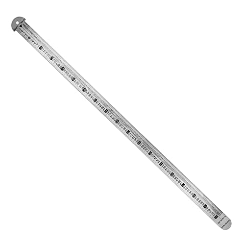 Régua de metal de pica de pica de 18 polegadas do ARC de 18 polegadas, com pica, pontos, polegadas e medições de ágata, régua de aço inoxidável para desenhar