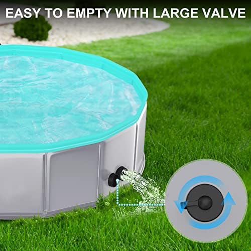 Piscina de cães de Lunaoo Piscina infantil portátil, piscina de PVC durável para cães pequenos grandes para cães pequenos