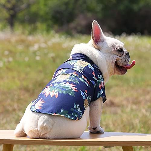 Honprad de tamanho médio roupas de cachorro garotas de animais de estimação camisetas de verão respirável roupas de praia