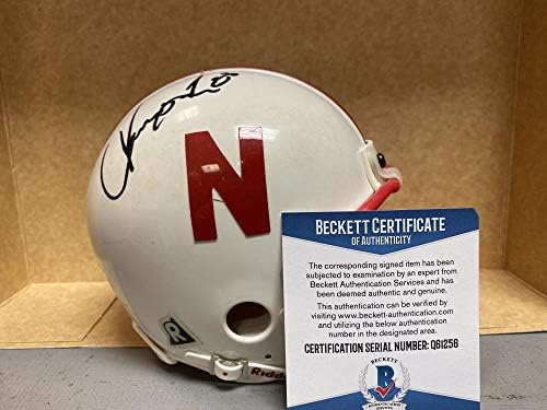 Irving Fryar Nebraska assinou autografado Riddell Mini capacete Beckett Q61256