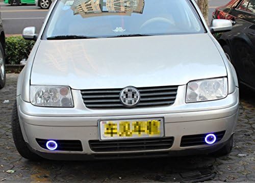 Luzes de nevoeiro de carro da Auptech com LED DRL DIA DIA RANDE OLHOS ANGEL OLHOS PARA VOLKSWAGEN BORA JETTA 1998-2004