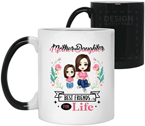 URVOG Mãe e filha Melhores amigos para a vida CLIPART CLIPART CLIPART - DIA DO DIA DA Mãe Caneca - Presente para Mamãe, 22 onças. Beer