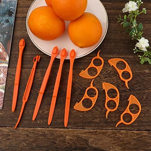 10pcs laranja descascador ferramentas cítricas cortador de casca citrina plástico slicer de frutas fáceis abridor de