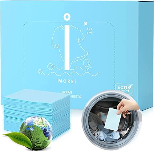 Lençóis portáteis de detergente para lavanderia - sem perfume, uma contagem mais pesada 35, desolve rápida, ecocotável, ecológico,