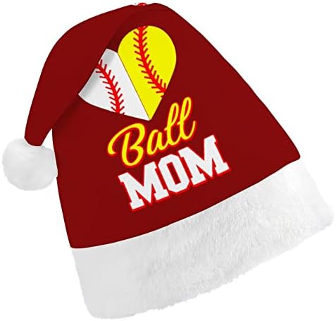 Funny Ball Mom Softball Baseball Hat Christmas Hat Papai Noel Hats de Natal engraçados Chapéus de festa de férias para mulheres/homens