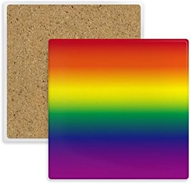 Gradiente LGBT Rainbow Homo Coaster Coars Copo Caneca Absolador de Pedra Absorvente para Drinks 2pcs Presente