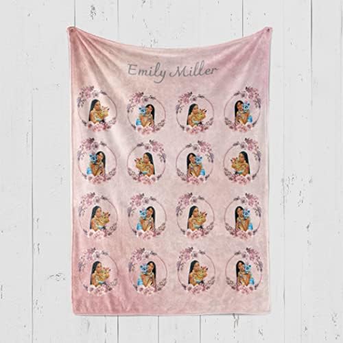Angeline Kids USA fez cobertores de bebê personalizados, cobertor de bebê da rainha étnica de PoncaHotas com nome, presente