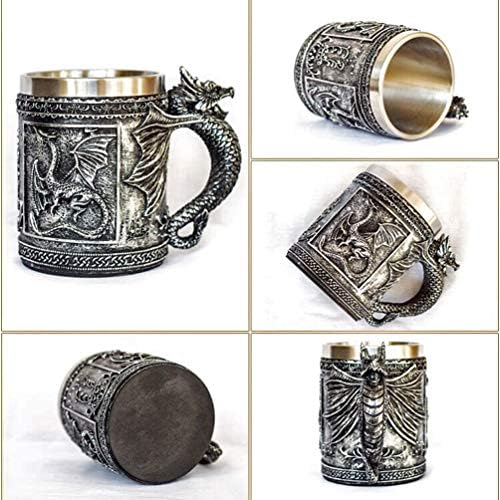 Medieval Got Dragon D&D Game Caneca de Trones Mercadoria Beer Steins Viking Tankard Caneca A aço inoxidável Copo Presente