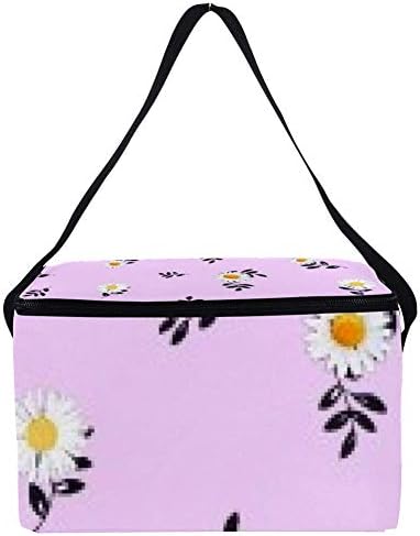 Lancheira à prova de vazamentos, caixa de bento isolada para homens mulheres adultas, balde de almoço reutilizável com alça de ombro pequeno tira de flores