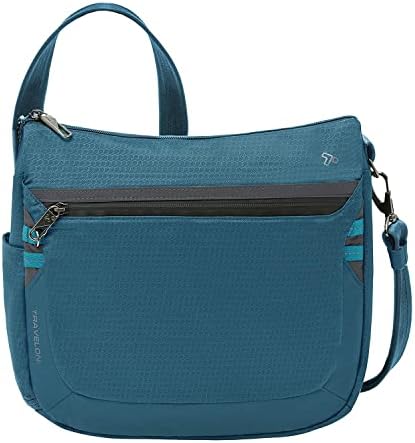 Travelon Anti-roubo Medium Messenger Messenger Messenger, cerceta