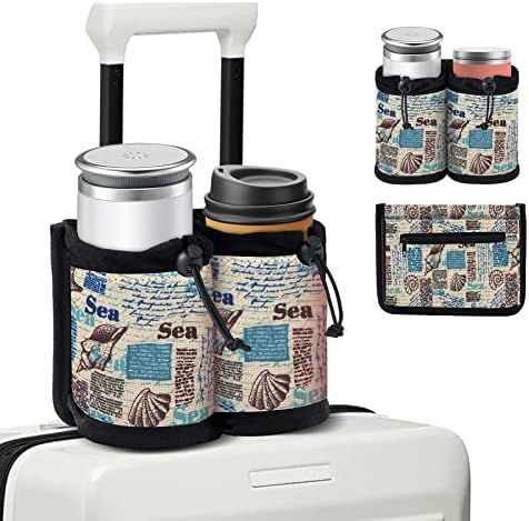 Porta de copo de bagagem, suporte para bebidas sem mãos com 2 canecas de café apertando as cordilheiras, acessórios para porta -copos de bagagem - acessórios de bagagem de viagem por Yscen