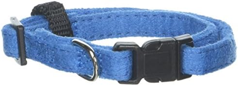 Dogline 3/8 x 7 a 11 Comfort Microfiber Microfiber Soft acolchoado Puppy Dog Colar, X-Small, Blue