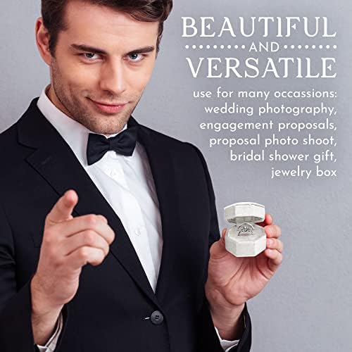 Caixa de anel para cerimônia de casamento, caixa de anel, caixa de anel de casamento, caixa de anel de noivado, caixa de anel