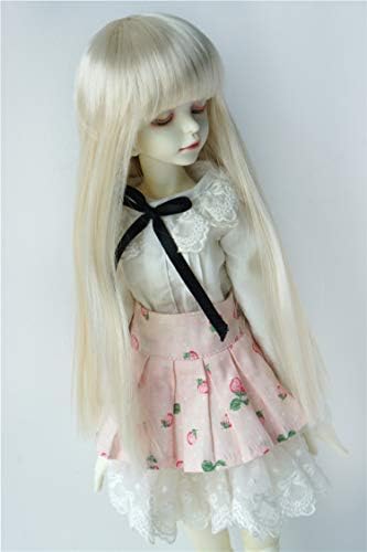 Jusuns 1/4 de cabelo de boneca JD056 7-8 polegadas 18-20cm de comprimento Fulls Full Full Synthetic Mohair BJD Wig