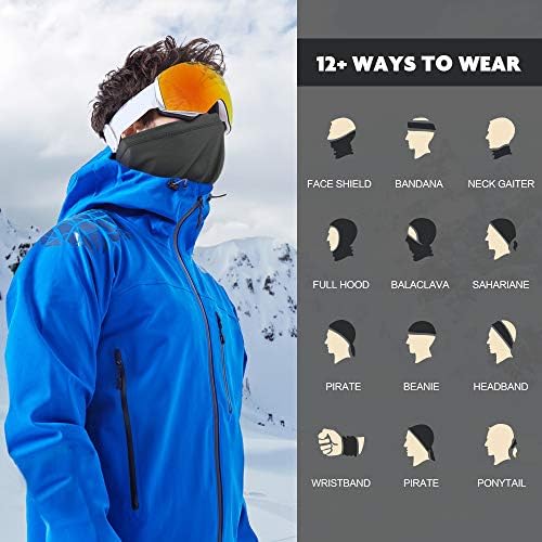 Sunland Sunland Breathable Gaiter Face Mask Neck Gaiter Sconse Sun Protection Tampa de rosto à prova de vento ideal para o ciclismo 3pack Darkgrey