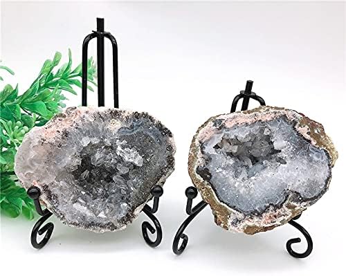 Ruitaiqin shitu 1pc natural rosa ágata geode corte de cristal cluster cura energia reiki rock mineral amostra diy para decoração em casa ylsh118