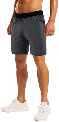 shorts de frente planos de shorts planos do SOPLO SOPLO com moletom casual com zíperas de cintura elástica da cintura