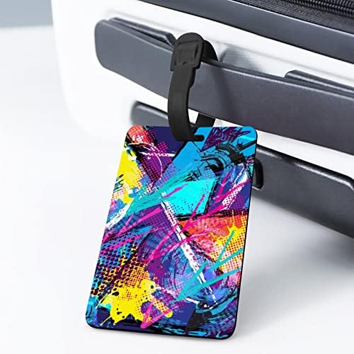 Funnystar Psychedelic Geometric Bagage Tag With Name Id Identifiers Label para viagens de hotel em casa